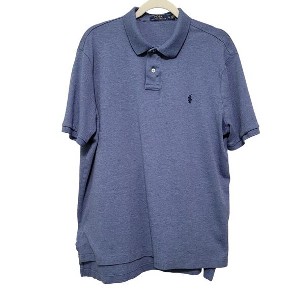 Polo Ralph Lauren Polo Shirt Men Size XL Blue Classic Short Sleeve Cotton Pony - Picture 1 of 8